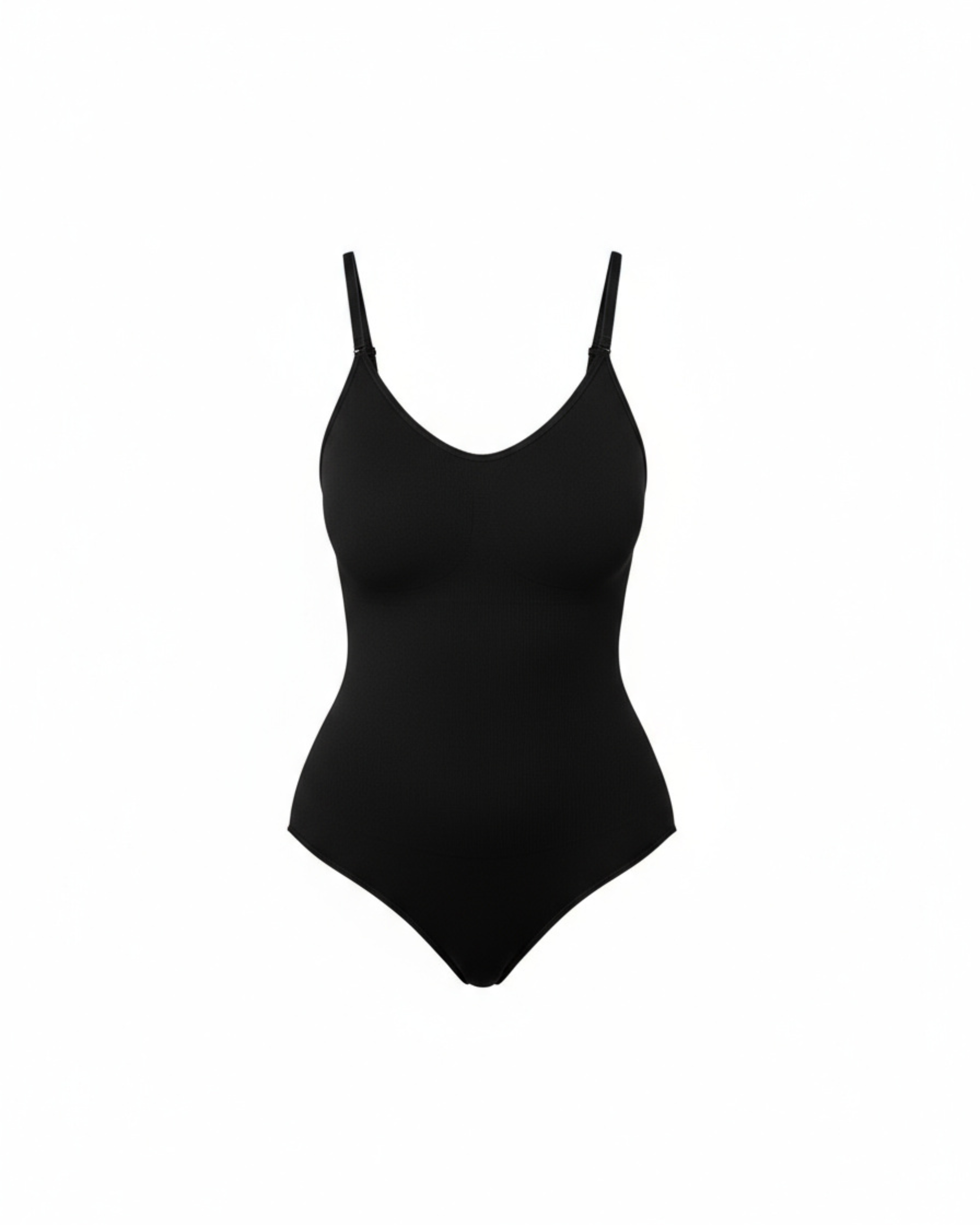 Snatched Seamless Fitted Midi Casual Bodysuit - Black