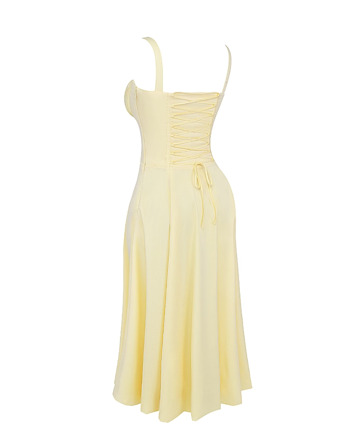 Aurora Corseted Fitted Maxi Summer Dress - Buttercup