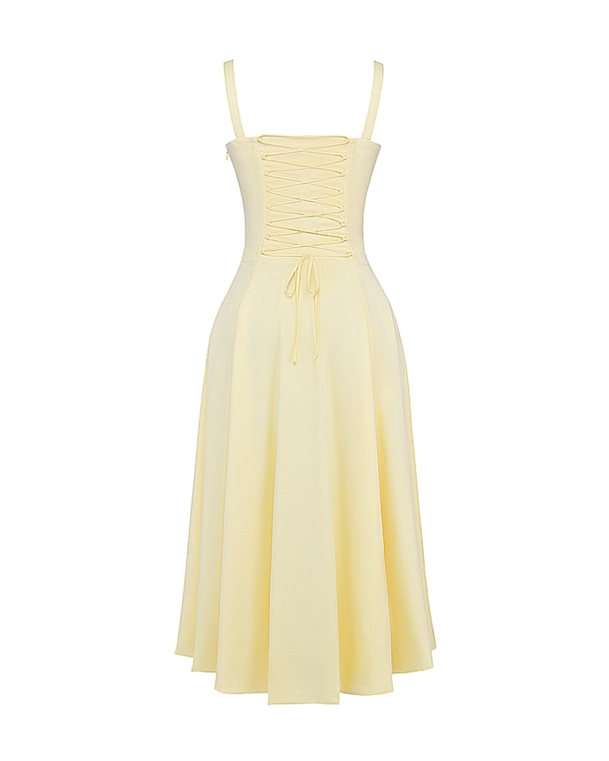 Aurora Corseted Fitted Maxi Summer Dress - Buttercup